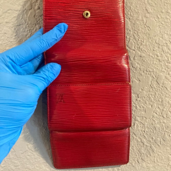 COPY - Louis Vuitton Epi Red Leather Elise Bifold Vintage Wallet datecode SP1915 - Picture 4 of 10